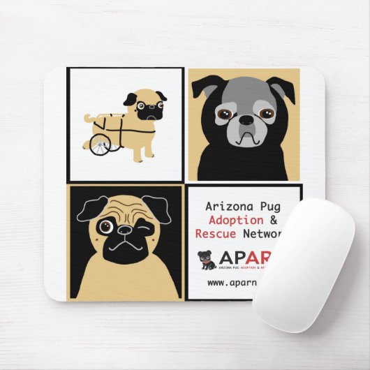 APARN Rescue Pugs Mousepad Muismat (Met muis)