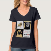 APARN Rescue Pugs Women Hanes Nano V-Neck T-Shirt (Voorkant)