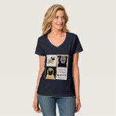 APARN Rescue Pugs Women Hanes Nano V-Neck T-Shirt (Voorkant volledig)