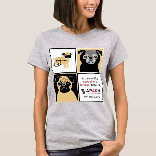 APARN Rescue Pugs Women's Bella Jersey T-Shirt (Voorkant)