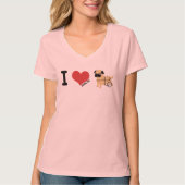 APARN Special Needs Pug Women's Nano V-Neck T-shir T-shirt (Voorkant)