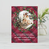 Apart, maar samen met Wreatther Flannel FotoKerstm Kaart (Staand voorkant)