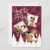Apart, maar samen met Wreatther Flannel FotoKerstm Kaart (Achterkant)
