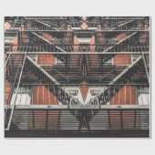 Apartement Building Stoops Cadeaupapier (Vlak)