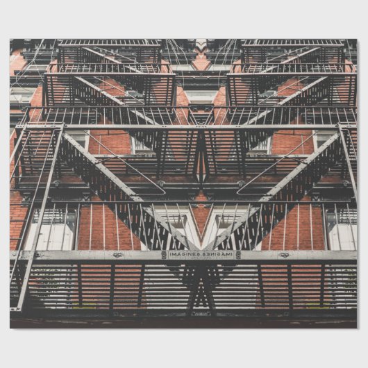 Apartement Building Stoops Cadeaupapier (Vlak)