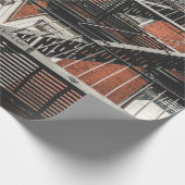 Apartement Building Stoops Cadeaupapier (Hoek)