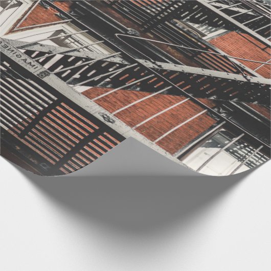 Apartement Building Stoops Cadeaupapier (Hoek)