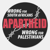 Apartheid Sticker (Voorkant)