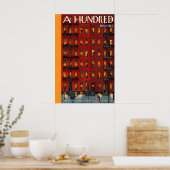 Apartment Building Poster  Lit Windows, Winter (Keuken)