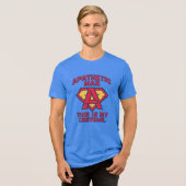Apathetic Man Superhero "Costume" Tri-Blend Shirt (Voorkant volledig)