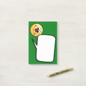 Apathetisch gezicht Grumpey Post-it® Notes (Op bureau)