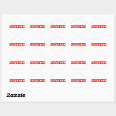 Apathetisch stempel ronde sticker (Vel)
