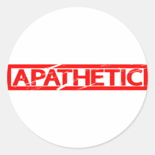 Apathetisch stempel ronde sticker