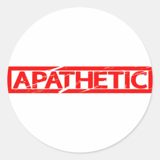 Apathetisch stempel ronde sticker (Voorkant)