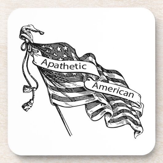 Apathetische Amerikaan Bier Onderzetter (Voorkant)