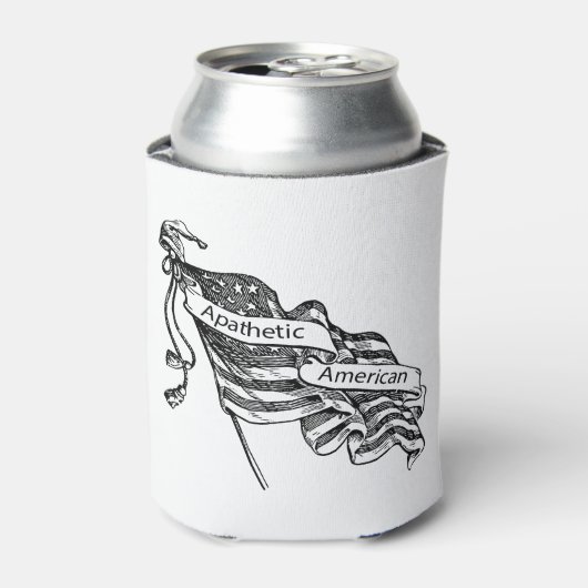 Apathetische Amerikaan Blikjeskoeler (Blikje Voorkant)