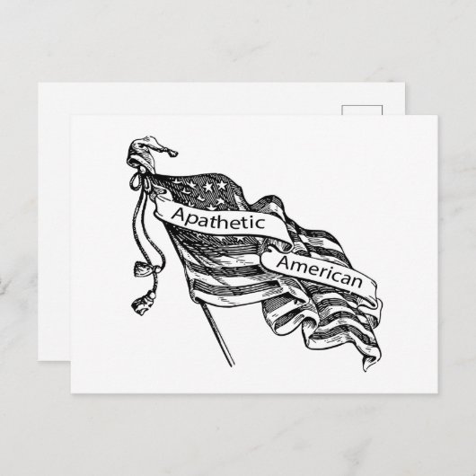 Apathetische Amerikaan Briefkaart (Voorkant / Achterkant)