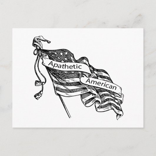 Apathetische Amerikaan Briefkaart (Voorkant)
