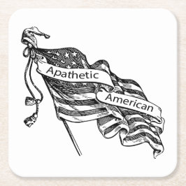Apathetische Amerikaan Kartonnen Onderzetters