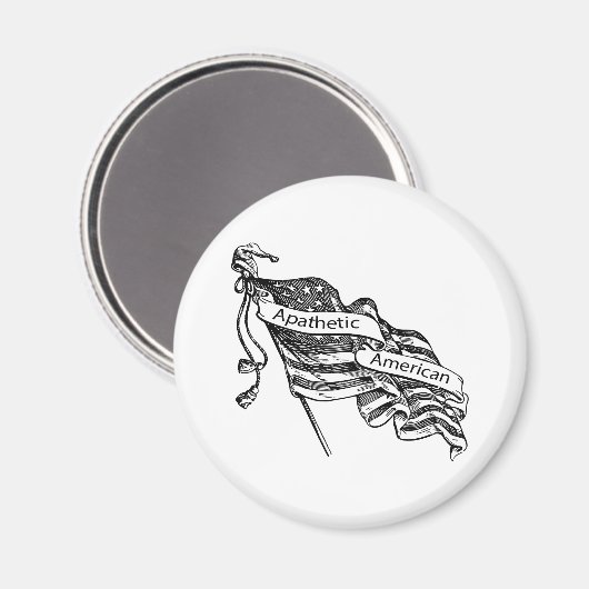 Apathetische Amerikaan Magneet (Voorkant / Achterkant)