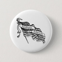 Apathetische Amerikaan Ronde Button 5,7 Cm