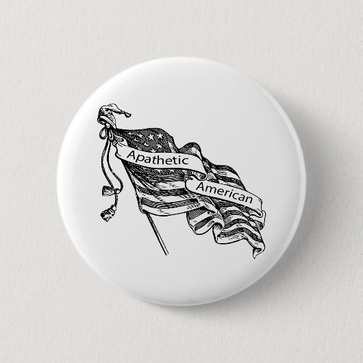 Apathetische Amerikaan Ronde Button 5,7 Cm (Voorkant)