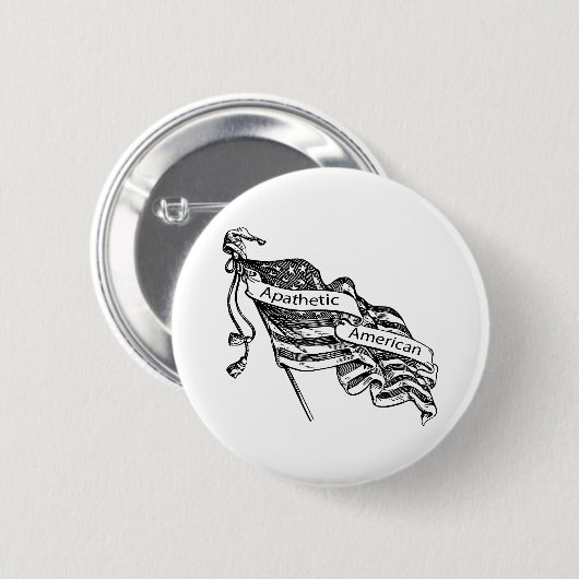 Apathetische Amerikaan Ronde Button 5,7 Cm (Voorkant /achterkant)