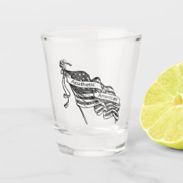Apathetische Amerikaan Shot Glas