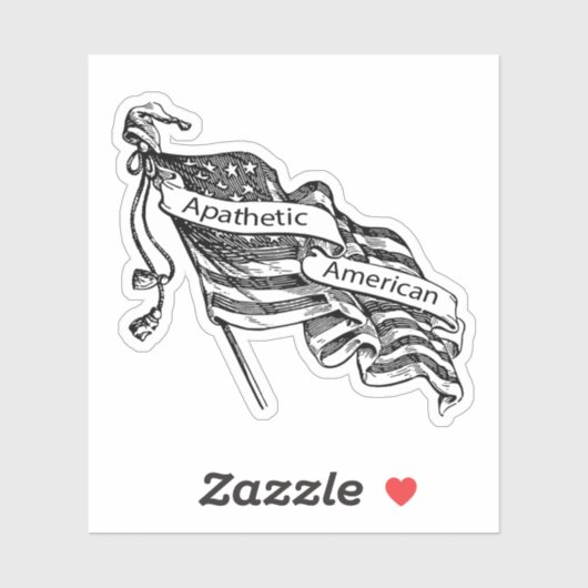 Apathetische Amerikaan Sticker (Vel)