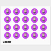 Apathetische Cartoon Guy Ronde Sticker (Vel)