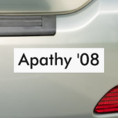 Apathie '08 bumpersticker (Op auto)