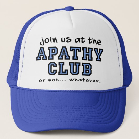 Apathie Club Grappige Hoed Pet (Voorkant)