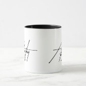 Apathie Grappig Sarcasme Onverstoorbaar Minimalist Mok (Midden)
