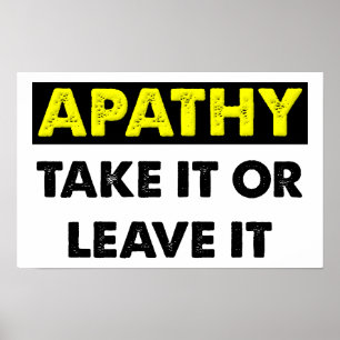 Apathie Grappige Poster