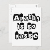 Apathie is zo Passé Briefkaart (Voorkant / Achterkant)