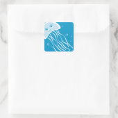 apathische kwal vierkante sticker (Tas)