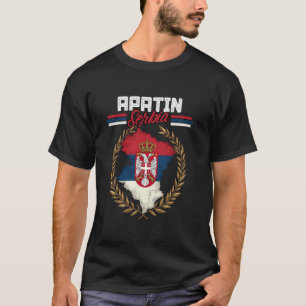 Apatin Servië Reizen Servische Vlag Kaart Srbija T-shirt