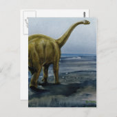 Apatosaurus (Brontosaurus) Illustratie Briefkaart (Voorkant / Achterkant)