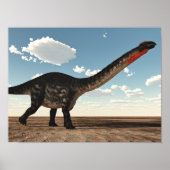 Apatosaurus dinosaur in de woestijn - 3D rendering Poster (Voorkant)