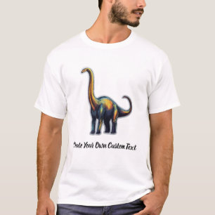 Apatosaurus Dinosaur Maak Je Eigen Aangepaste Teks T-shirt
