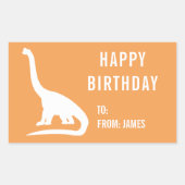 Apatosaurus Dinosaur Personaliseer Gift Sticker (Voorkant)