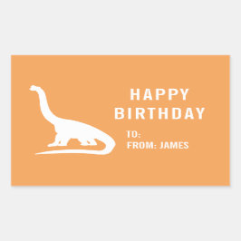 Apatosaurus Dinosaur Personaliseer Gift Sticker