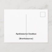 Apatosaurus Excelsus (Brontosaurus) Briefkaart (Achterkant)