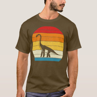 Apatosaurus Funny Dinosaurs Retro 70 en T-shirt