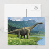 Apatosaurus op het Briefkaart Brontosaurus (Voorkant / Achterkant)