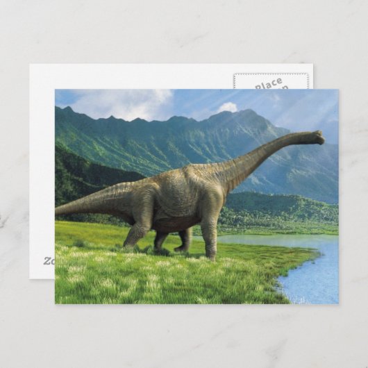 Apatosaurus op het Briefkaart Brontosaurus (Voorkant / Achterkant)