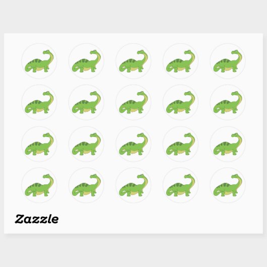 Apatosaurus Ronde Sticker (Vel)