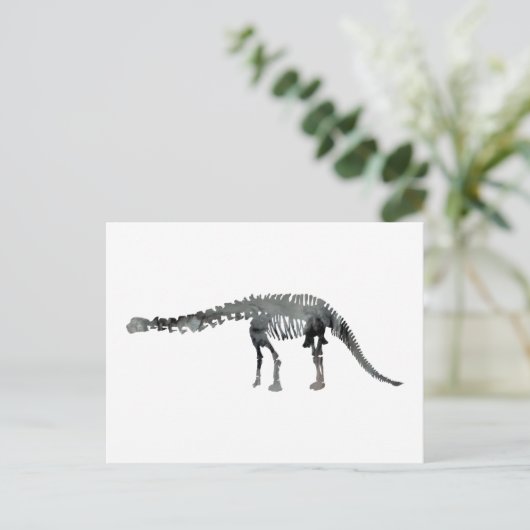 apatosaurus skelet briefkaart (Staand voorkant)