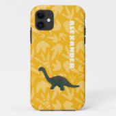 Apatosaurus Speelgoed Dinosaur Green en Geel Case-Mate iPhone Case (Achterkant)