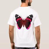 Apatura iris en red Admiral T-shirt (Achterkant)